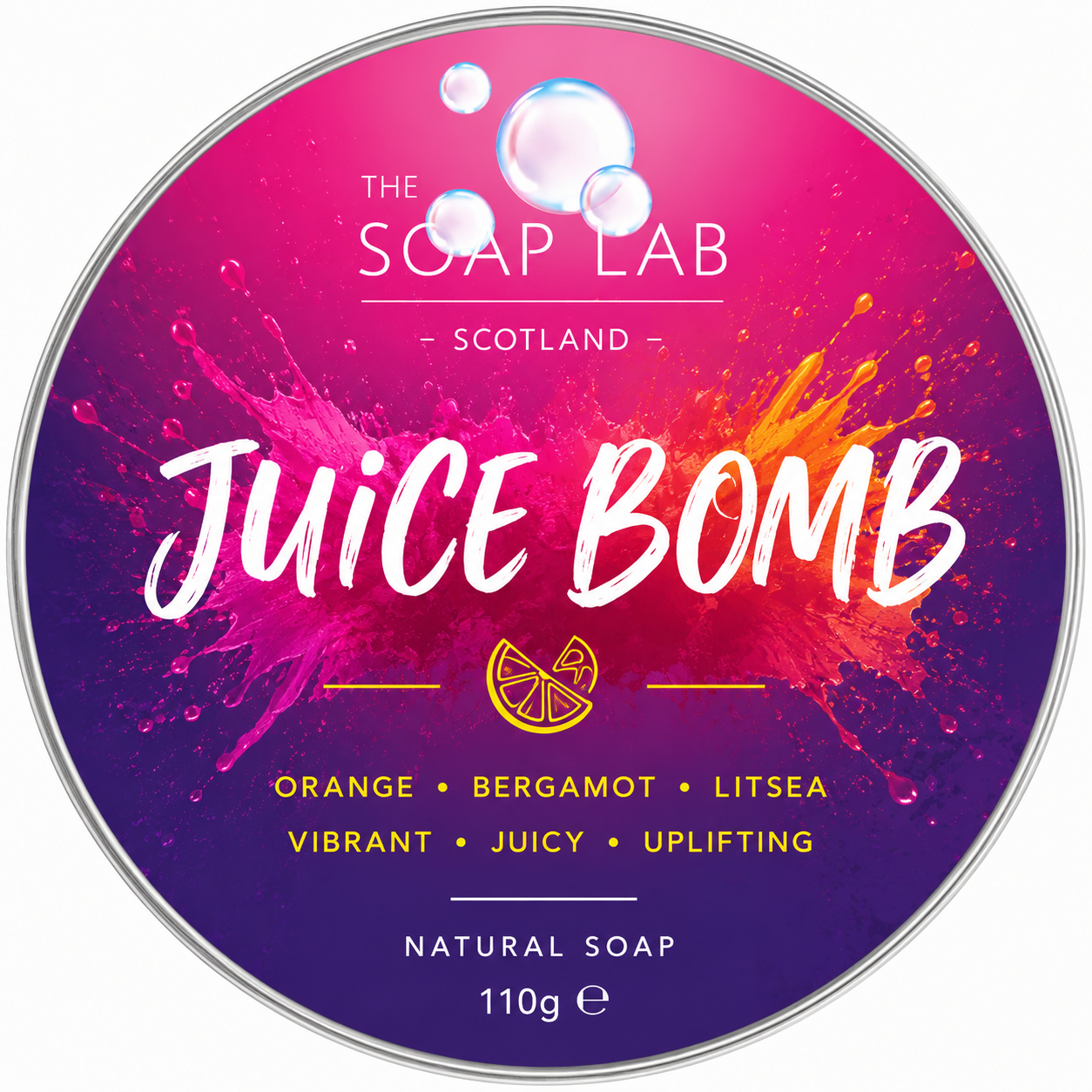 🍊 Juice Bomb | Vibrant Citrus Natural Soap Bar