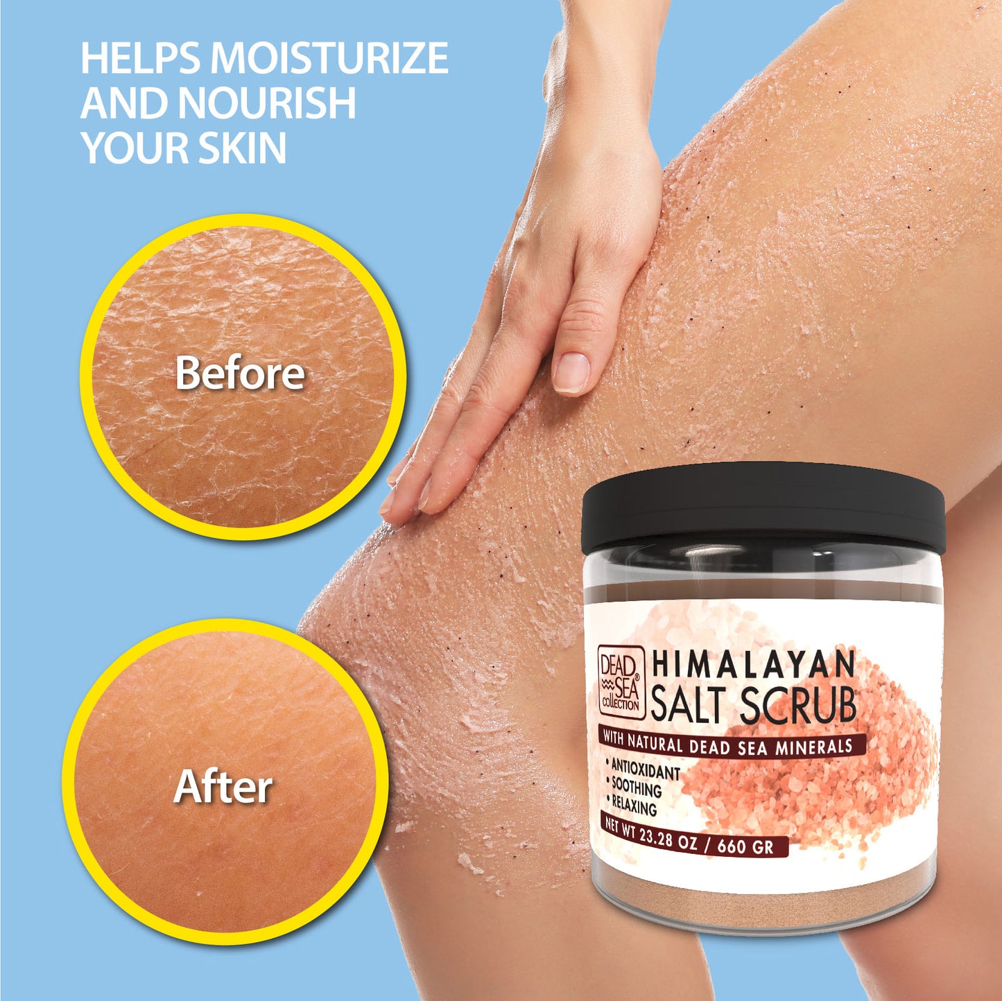 Exfoliating Body Scrub, Salt Scrub, Body Scrub, Dead Sea Collection, Dead Sea Salt Scrub