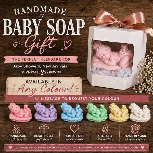 ¡Oh, bebé! Ideal para regalos de baby shower y nuevas mamás. Jabón 3D con forma de bebé.