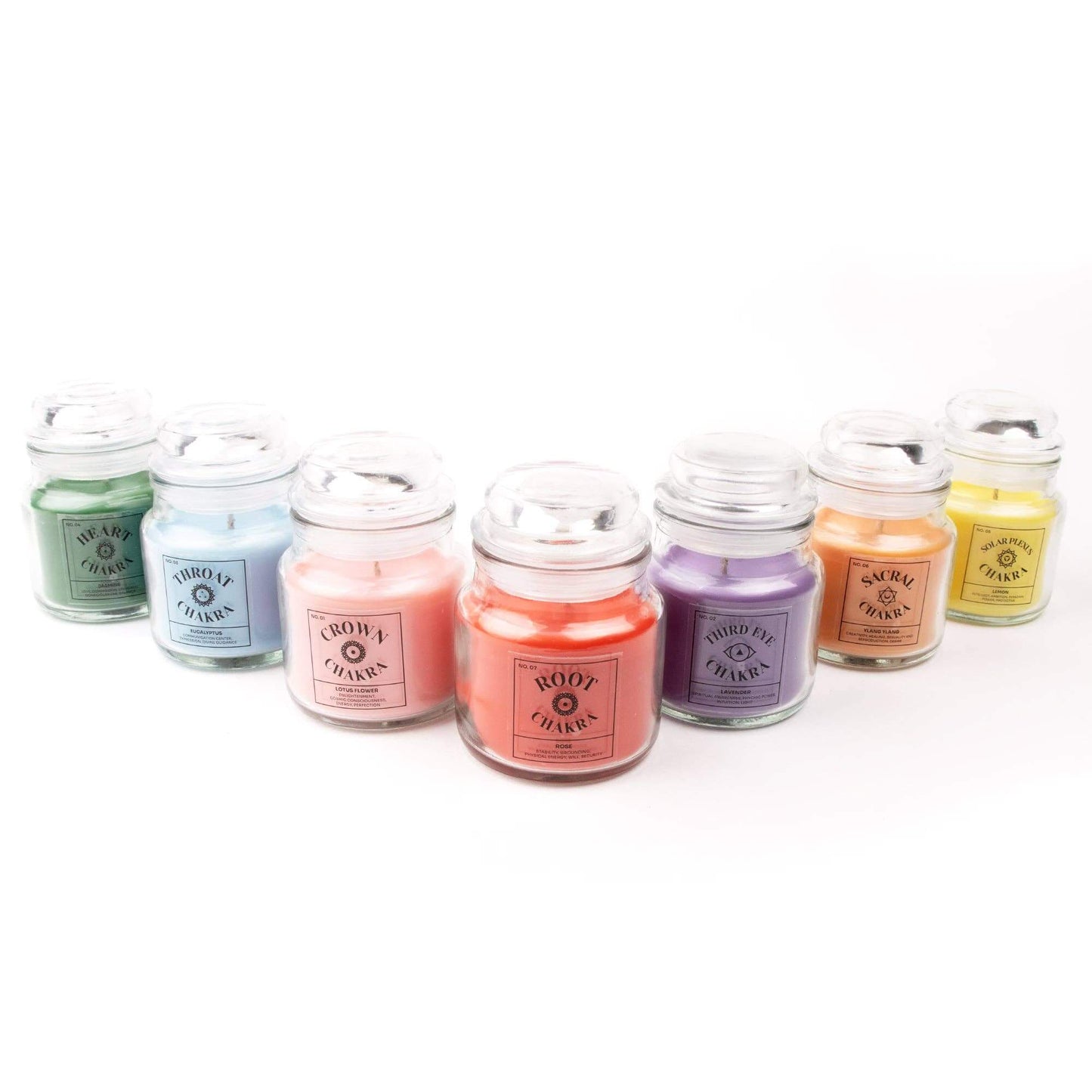Seven Chakra Candles - Natural Soy Wax Candles - The Soap Lab Scotland
