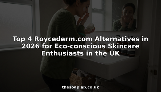Woman applying eco skincare in UK bathroom