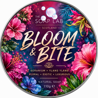 🌸 Bloom & Bite | Floral Luxury Natural Soap Bar