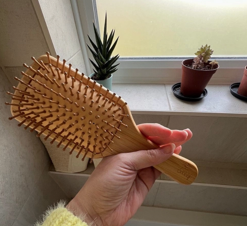 Bamboo Hairbrush, Bamboo paddle brush, eco friendly hairbrush , hairbrush, organic products