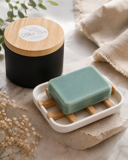 Bamboo Soap Dish with Drainage Collector