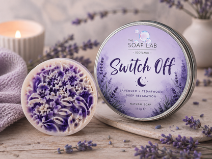 🌙 Switch Off | Relaxing Lavender Natural Soap Bar