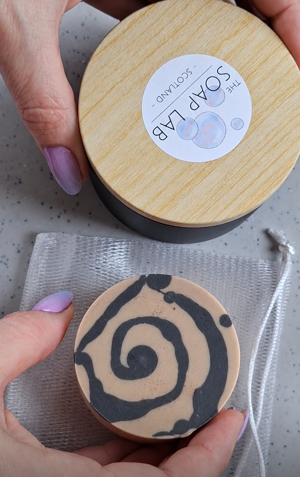Burnt Out – Smoky Vetiver & Black Pepper Natural Soap Bar in Reusable Tin | Handmade Soap 130g The Soap Lab Scotland