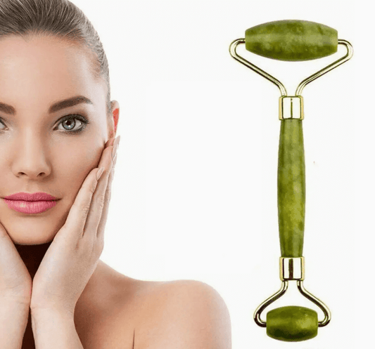 jade stone facial roller for gentle facial massage