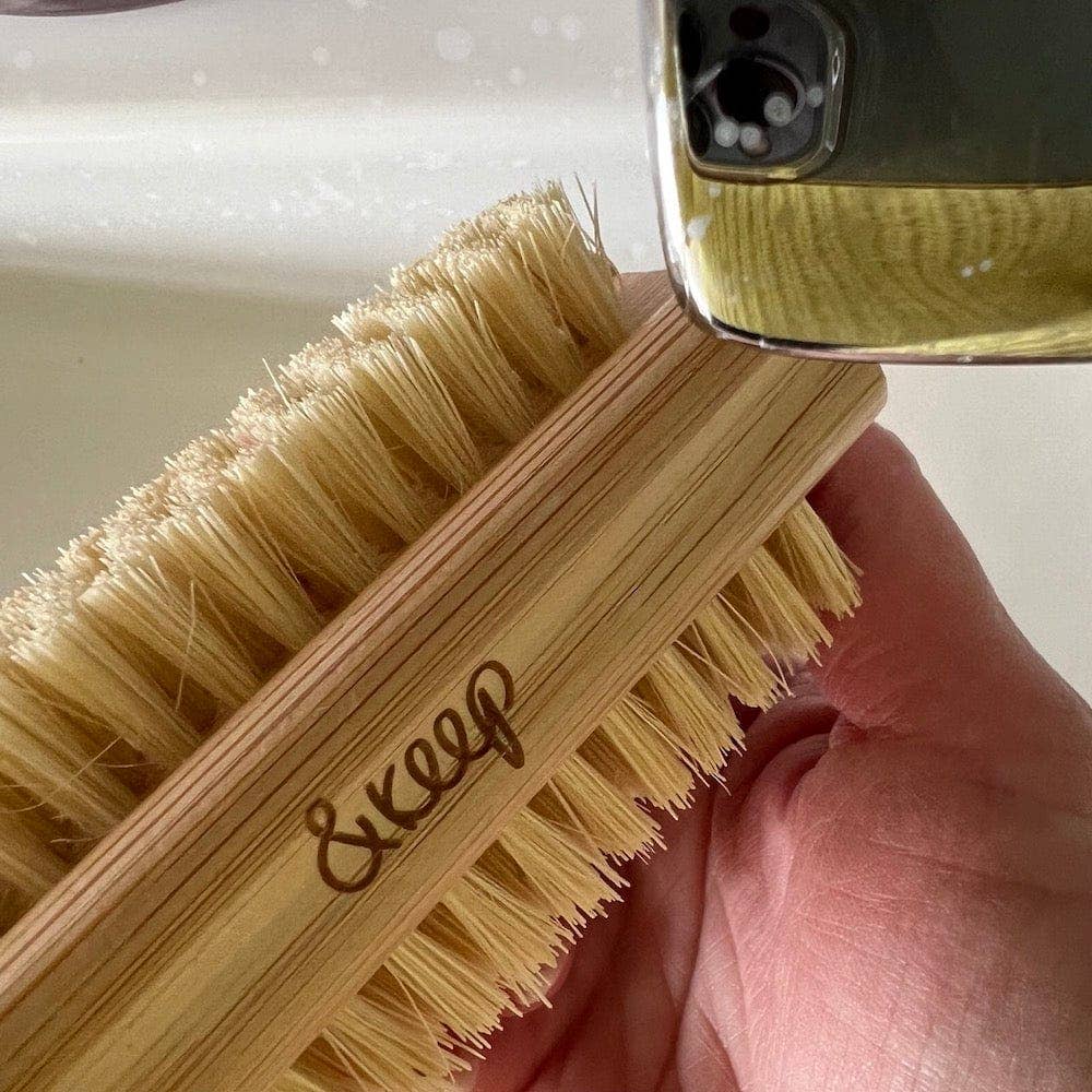 Bamboo Nail Brush with Plant Fibre Bristles - The Soap Lab Scotland