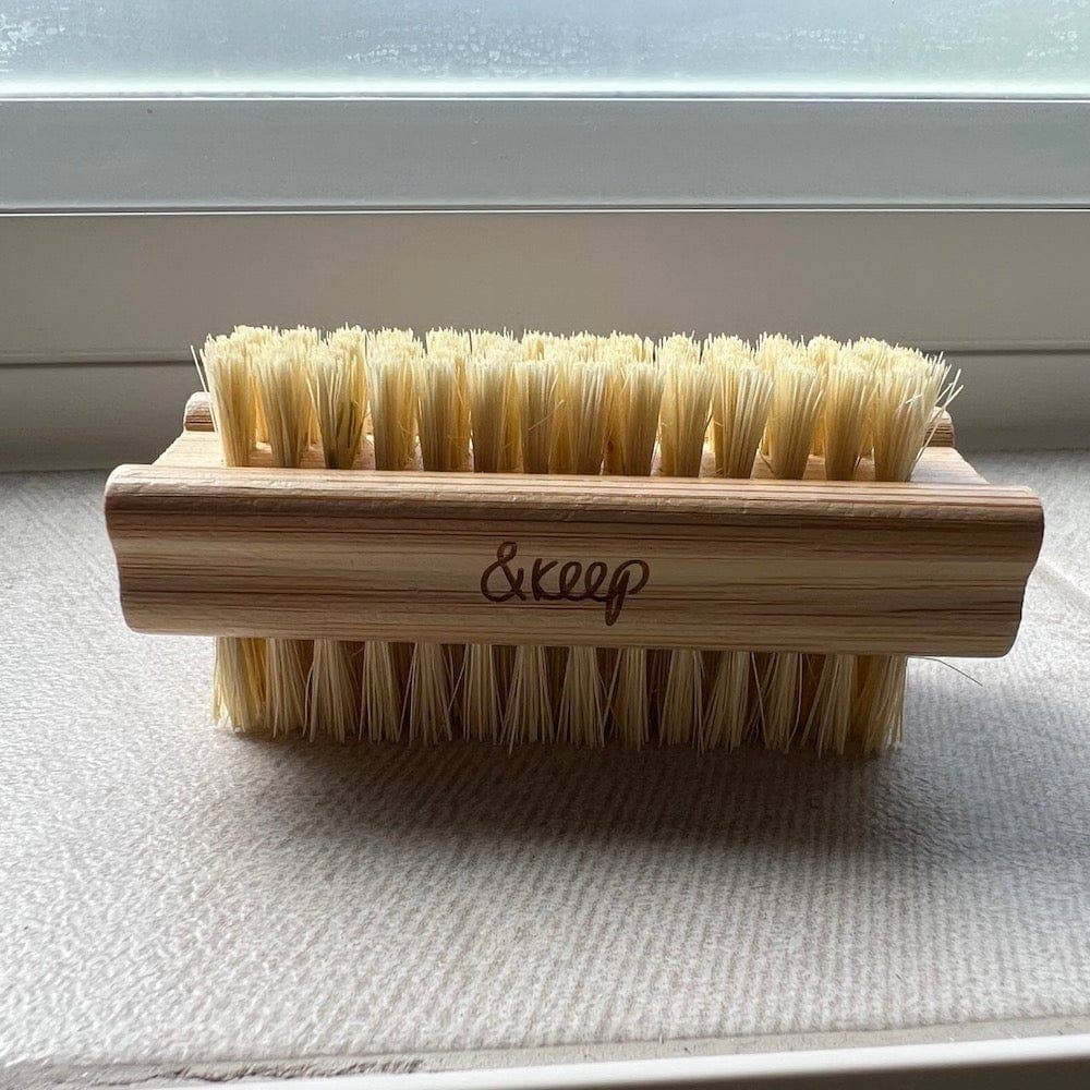 Bamboo Nail Brush with Plant Fibre Bristles - The Soap Lab Scotland