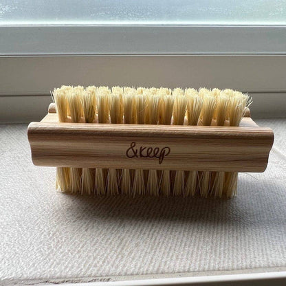 Bamboo Nail Brush with Plant Fibre Bristles - The Soap Lab Scotland