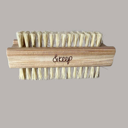 Bamboo Nail Brush with Plant Fibre Bristles - The Soap Lab Scotland