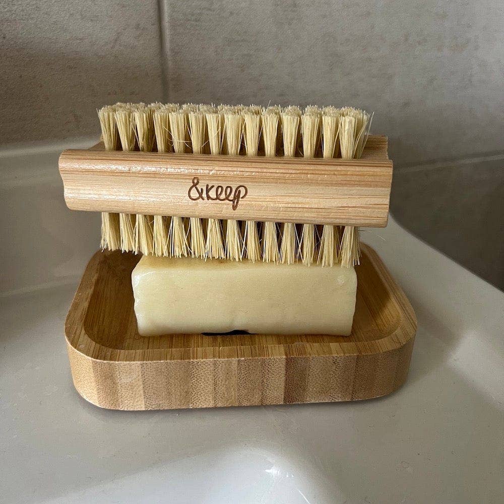 Bamboo Nail Brush with Plant Fibre Bristles - The Soap Lab Scotland