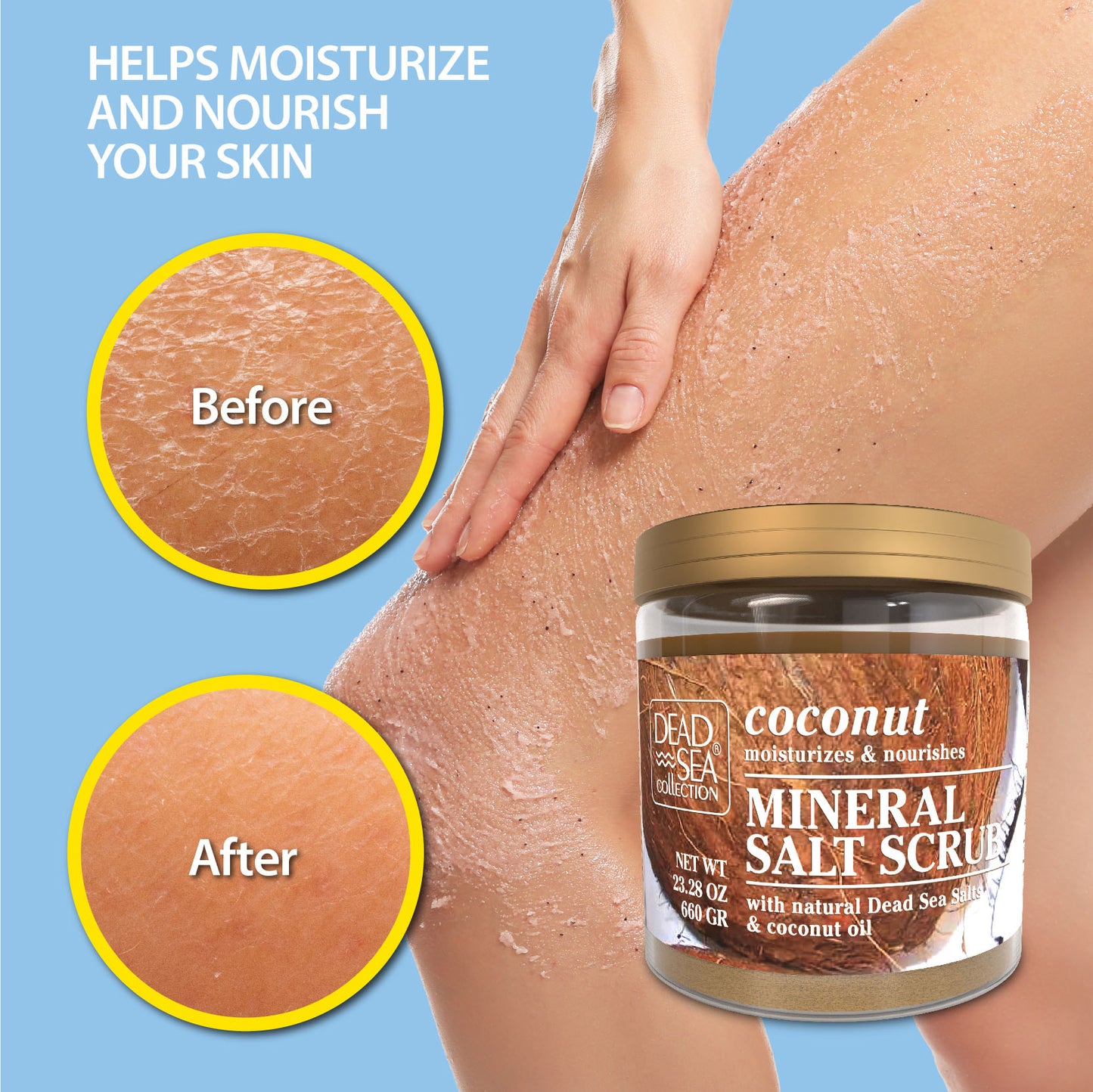 Exfoliating Body Scrub, Salt Scrub, Body Scrub, Dead Sea Collection, Dead Sea Salt Scrub