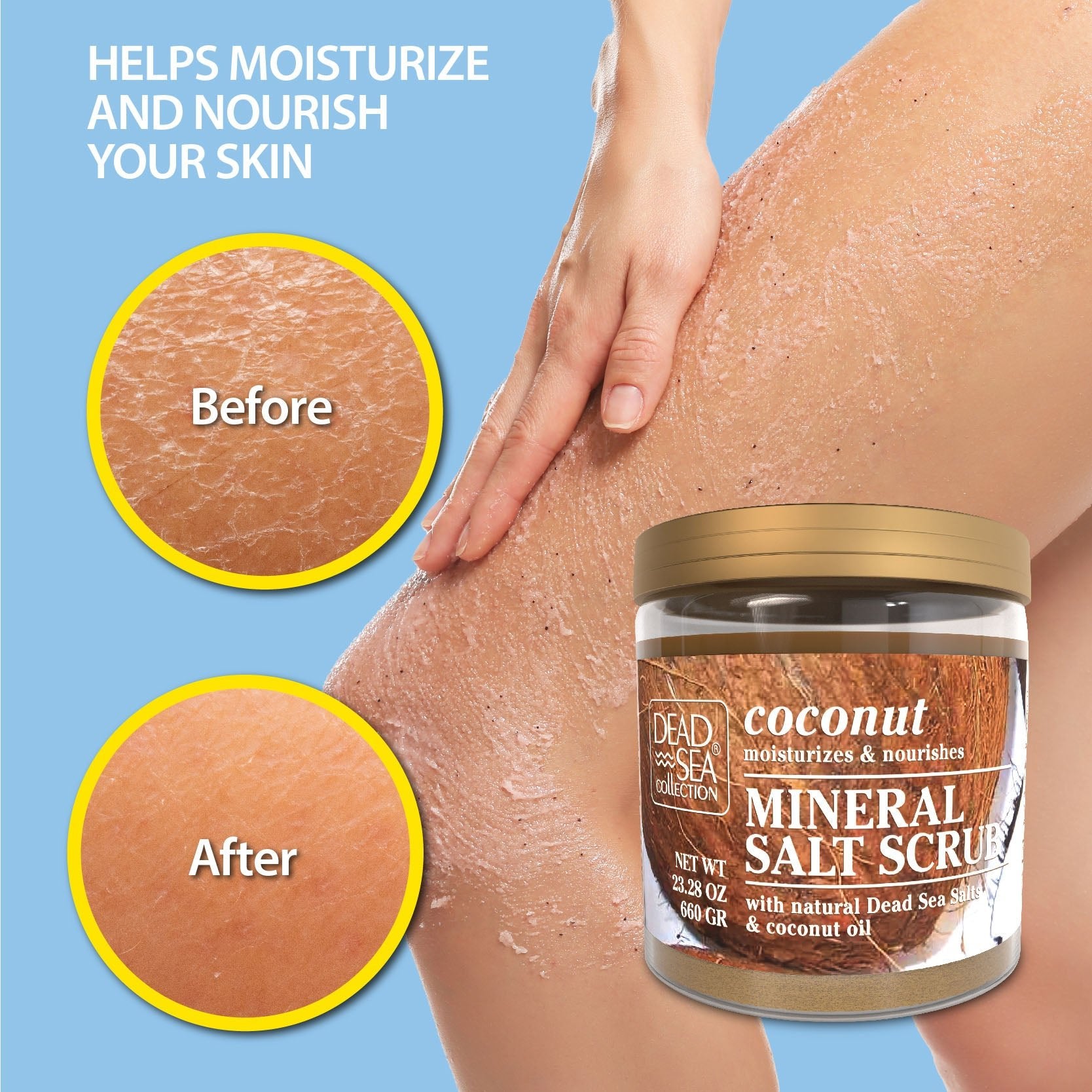 Exfoliating Scrub Coconut & Mineral Salt Body Scrub - The Soap Lab Scotland