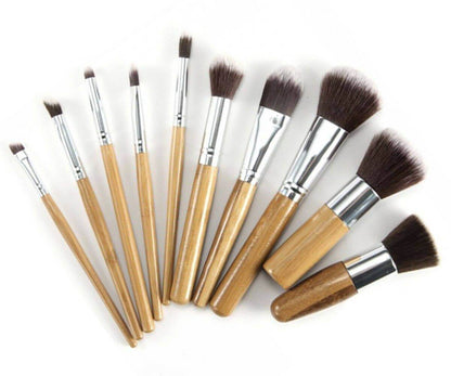 Natural Bamboo Makeup Brush Set | 10 Piece Set - The Soap Lab Scotland