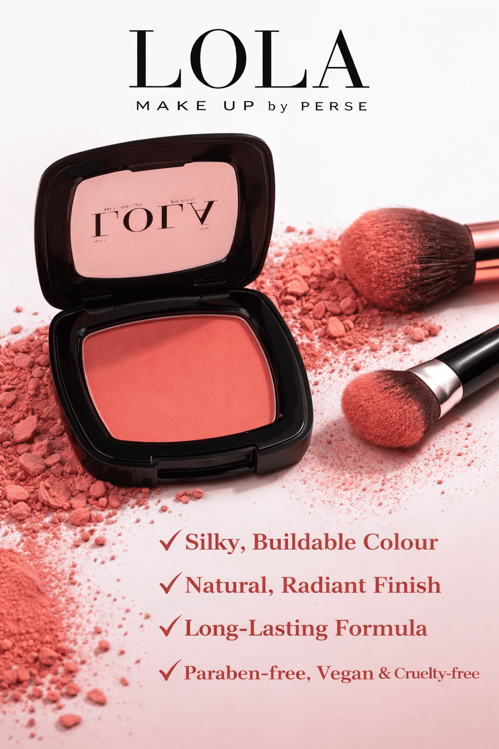 Natural Blusher by LOLA Natural Makeup. Vegan Friendly - The Soap Lab Scotland