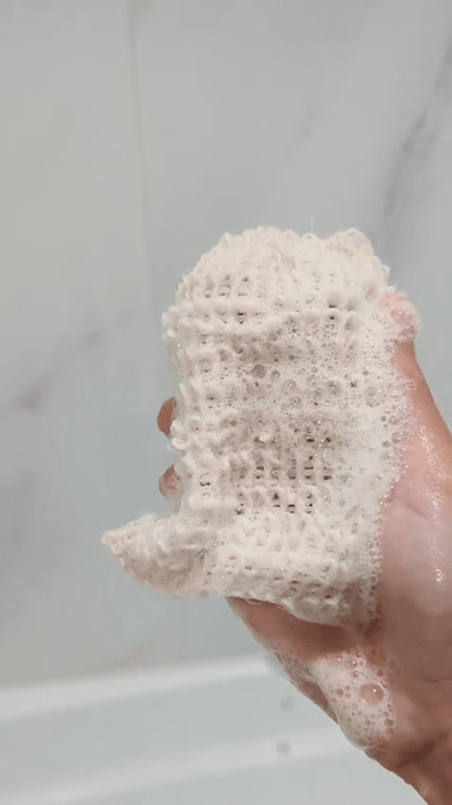 Natural Soap Saver Bag, Organic Agave Fibre - The Soap Lab Scotland