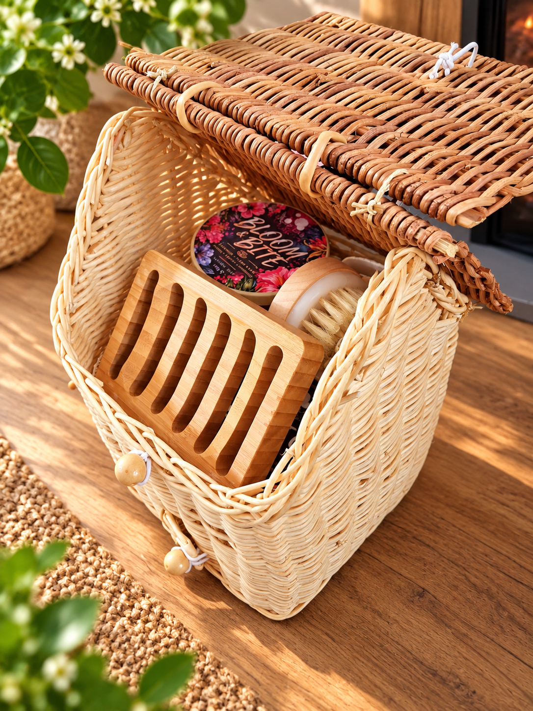 Natural Rattan Storage Basket – Mushroom or Cottage Design