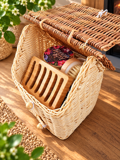 Natural Rattan Storage Basket – Mushroom or Cottage Design