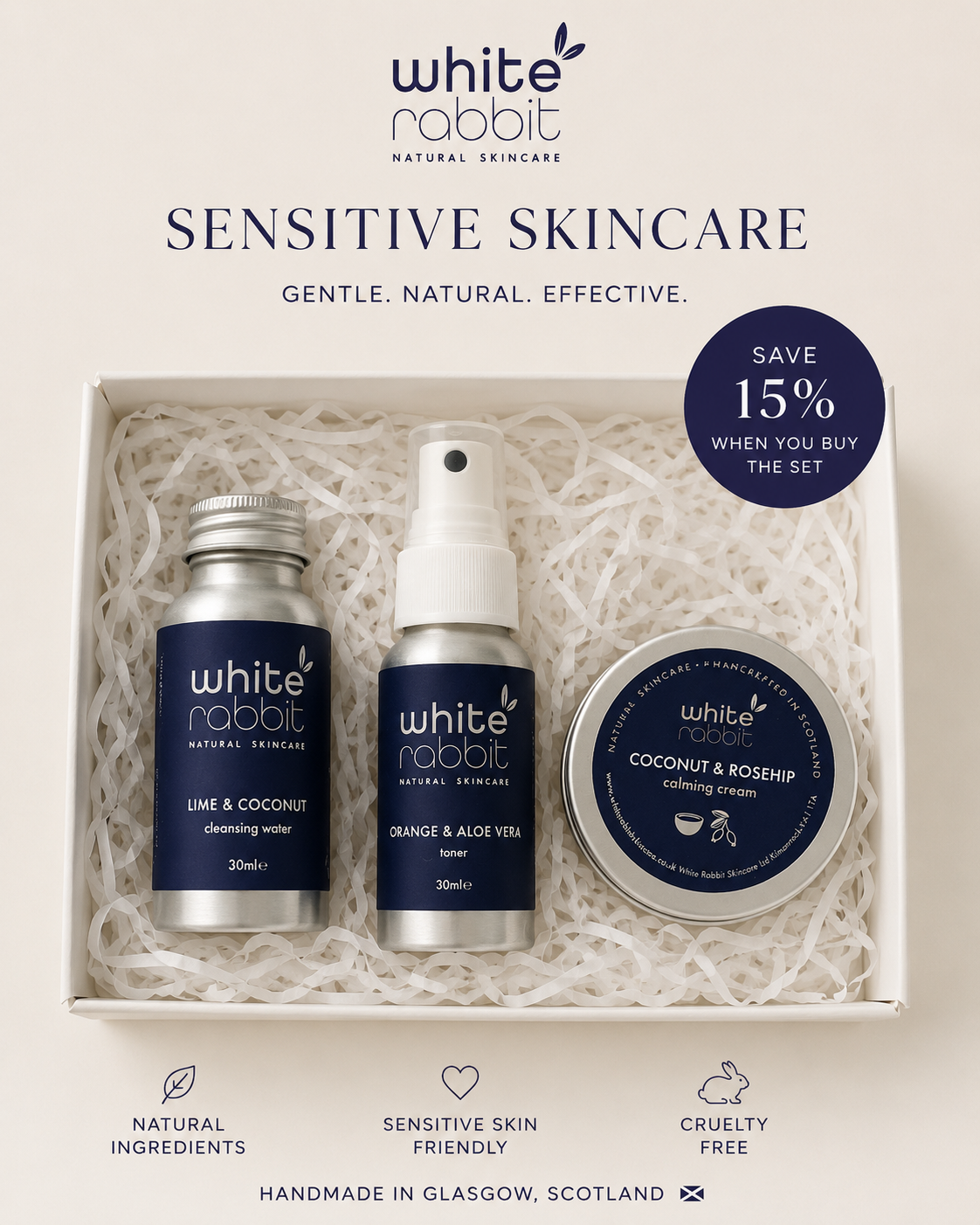 Teacher Gift Sensitive Skincare Set | Natural Skincare Gift Box The Soap Lab Scotland