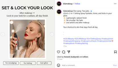 Setting Spray Natural Makeup by LOLA - Vegan Friendly - The Soap Lab Scotland