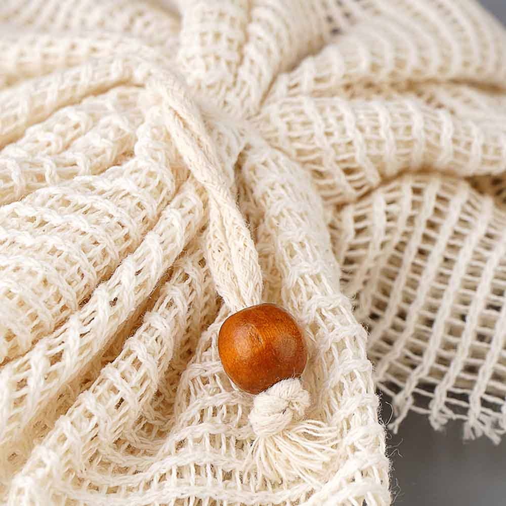 Shower Puff Cotton Natural & Gentle Loofah - The Soap Lab Scotland