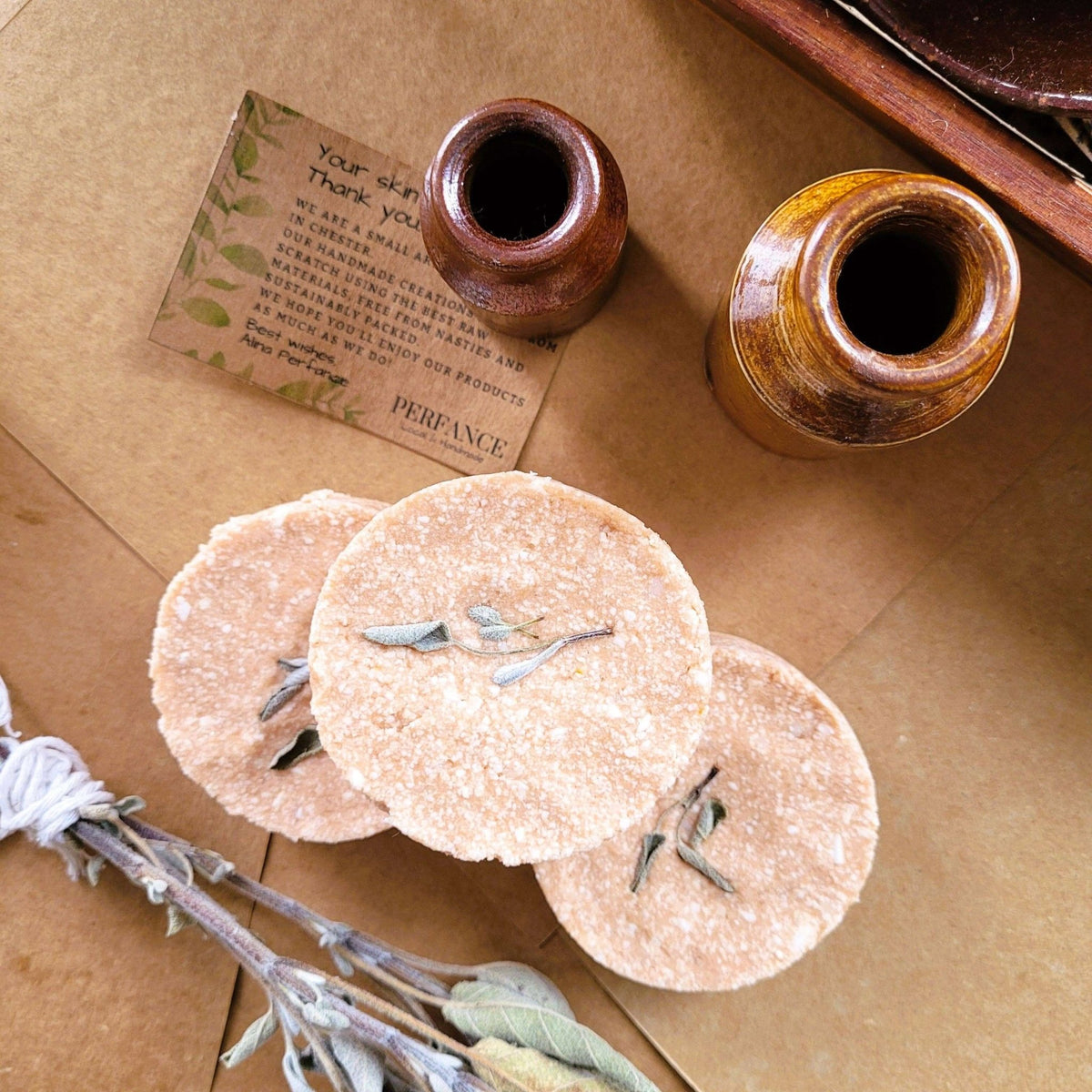 Solid Shampoo Bars | Pink Clay & Sage | 2 Bars in Reusable Tin - The Soap Lab Scotland